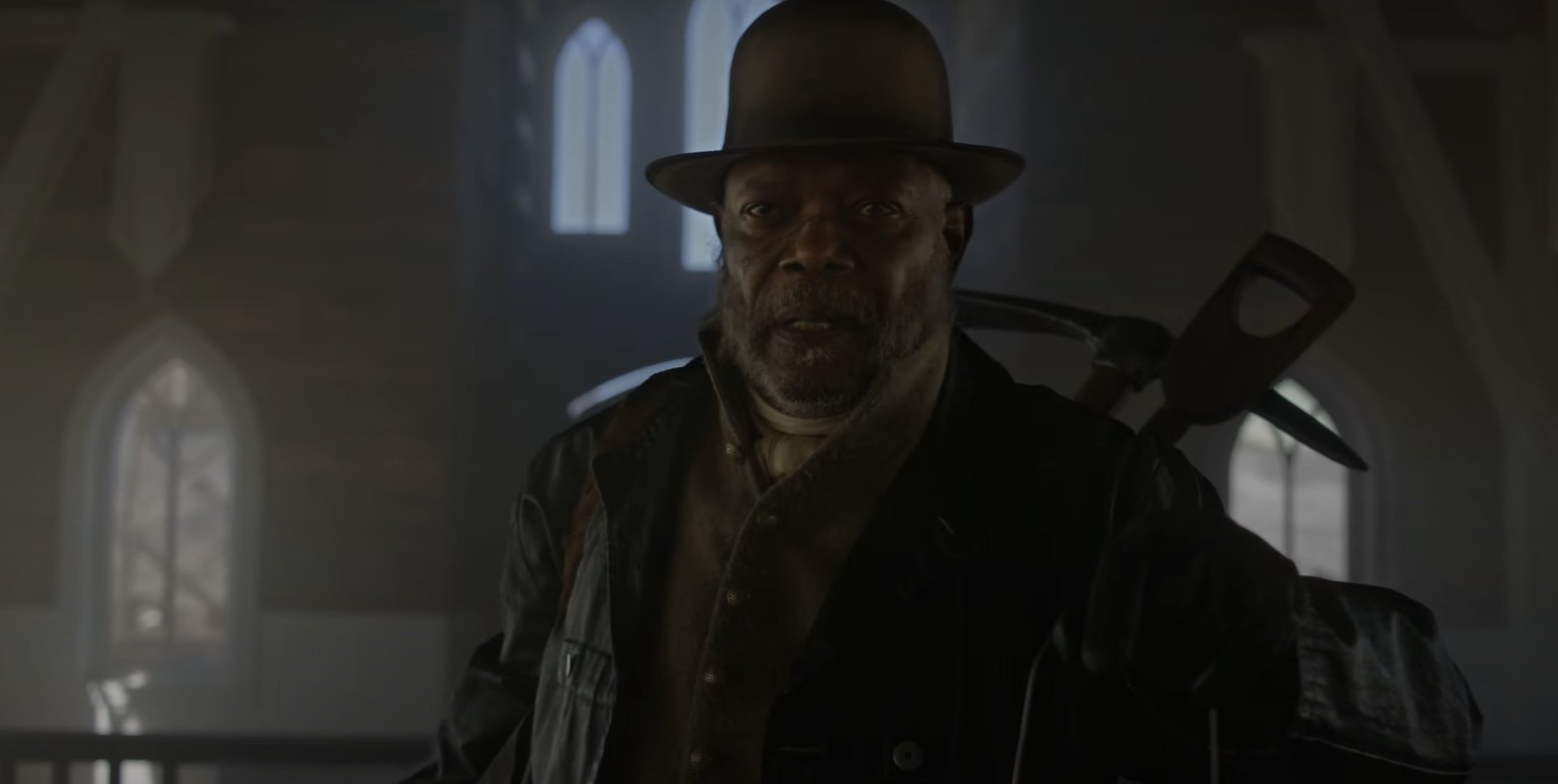 Trailer for Gritty Pierce Brosnan and Samuel L. Jackson Western the UNHOLY TRINity Trailer for Gritty Pierce Brosnan and Samuel L. Jackson Western the UNHOLY TRINity